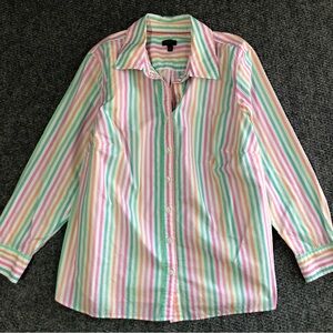 Talbots button front striped shirt size 1XP